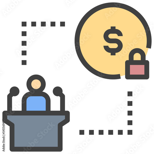 asset filled outline style icon