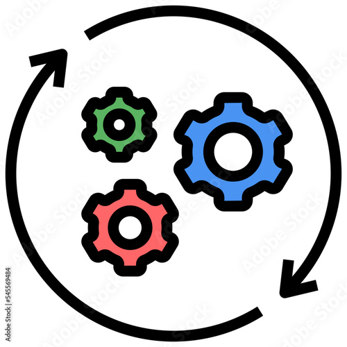 automatic filled outline style icon