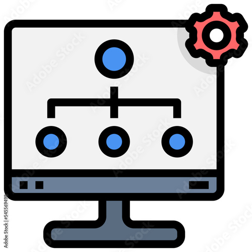 automation software filled outline style icon