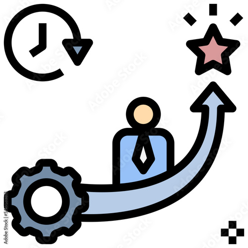 competent filled outline style icon