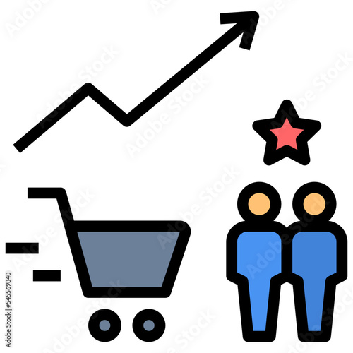 consumer filled outline style icon