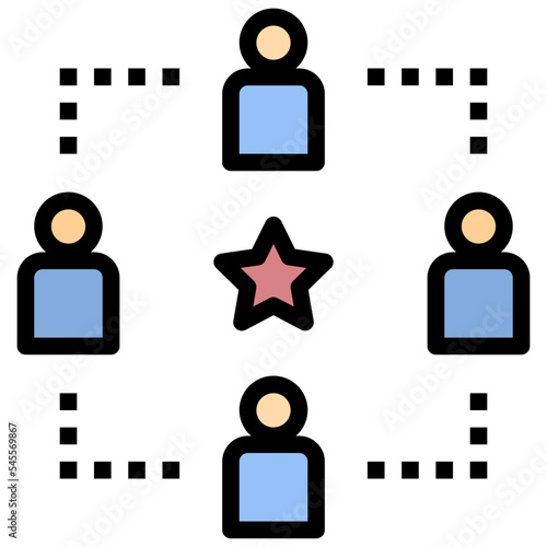 cooperate filled outline style icon