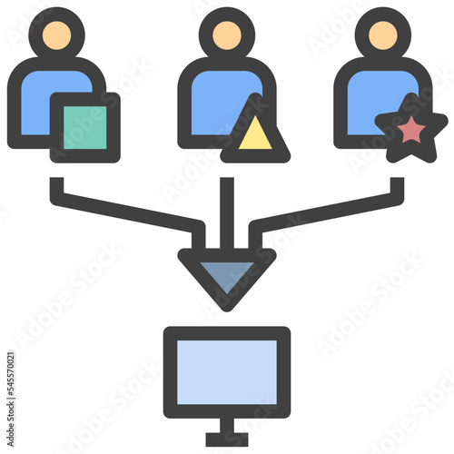 database filled outline style icon
