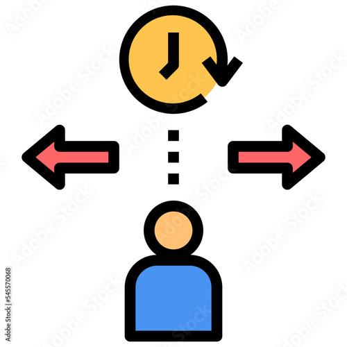decision filled outline style icon