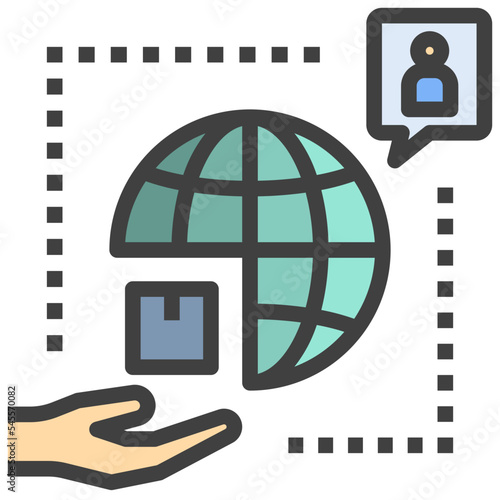 delivery filled outline style icon