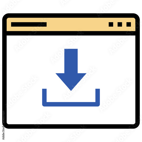 download filled outline style icon