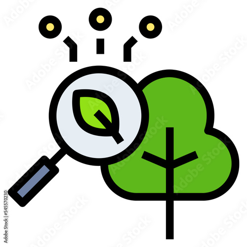 ecological filled outline style icon