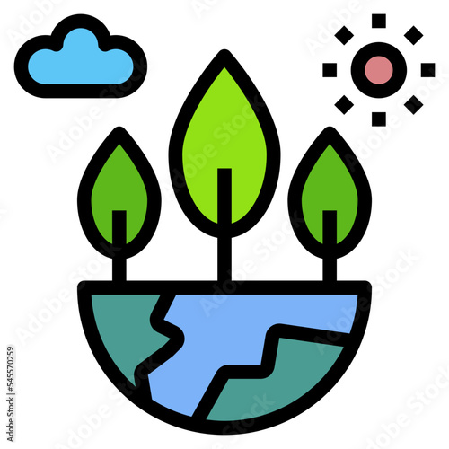 ecosystem filled outline style icon