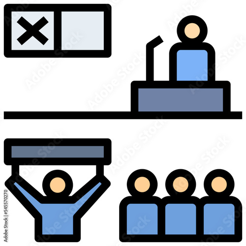 electioneering filled outline style icon