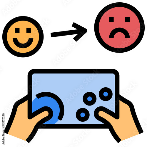 emotion filled outline style icon