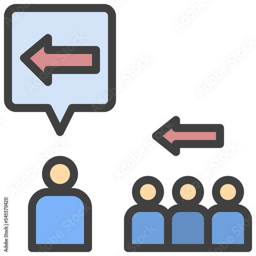follower filled outline style icon