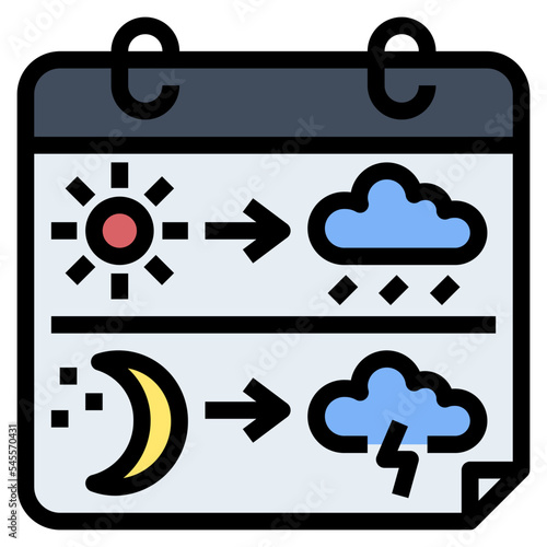 forecast filled outline style icon