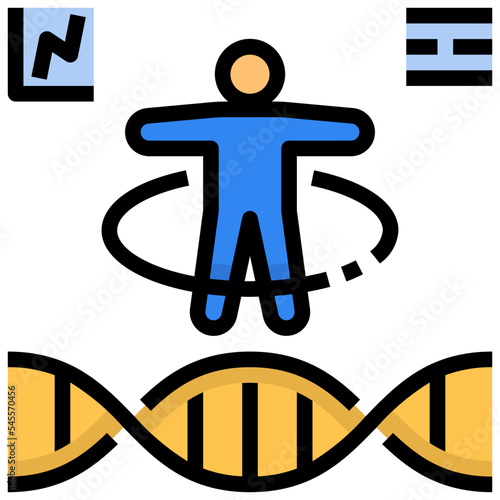 genetic filled outline style icon