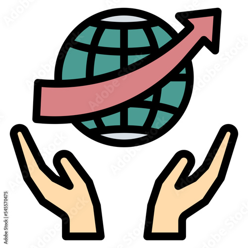 globalization filled outline style icon