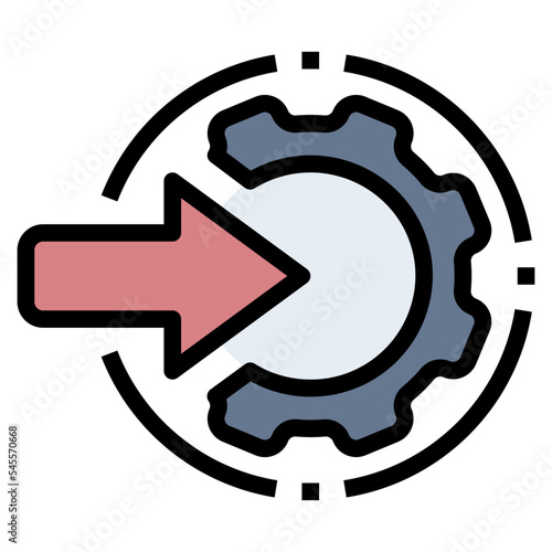 input filled outline style icon