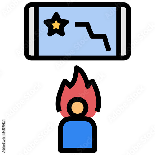 loss filled outline style icon