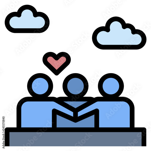 lover filled outline style icon