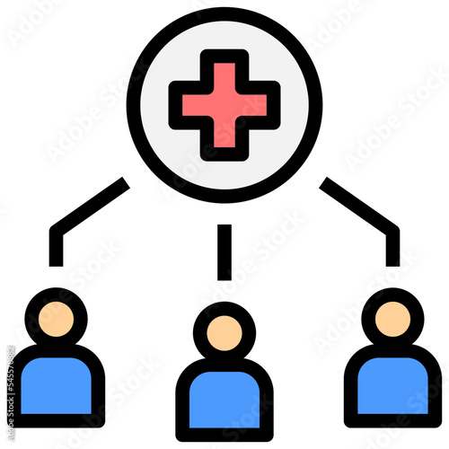 medicare filled outline style icon