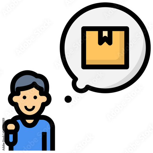 merchant filled outline style icon