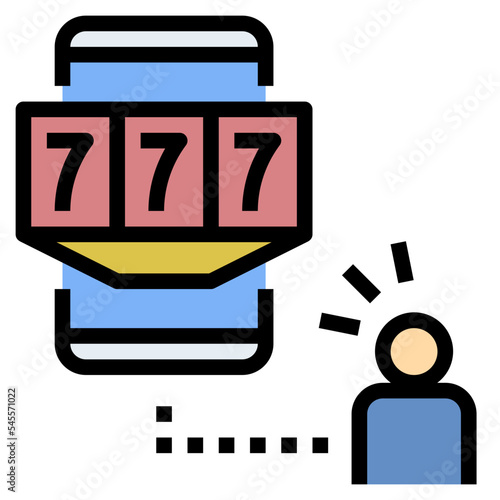 online gamble filled outline style icon