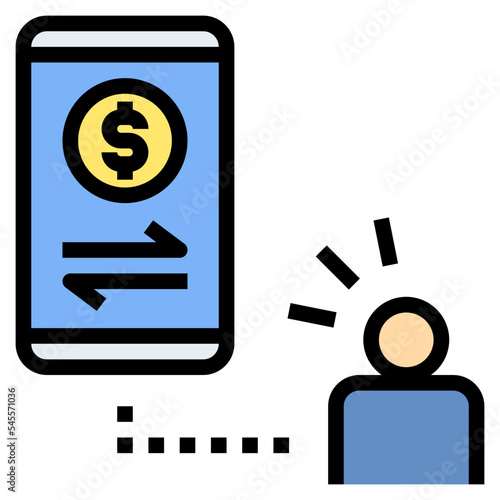 online payment filled outline style icon