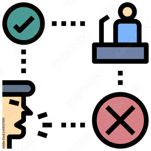 opposition filled outline style icon
