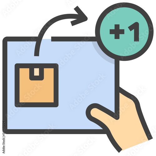 placement filled outline style icon