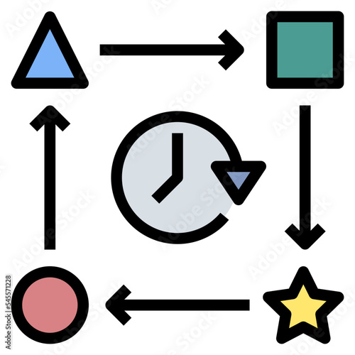 planning filled outline style icon