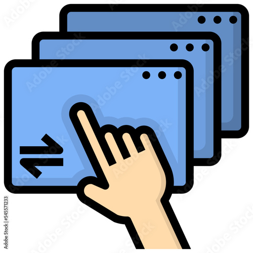 platform filled outline style icon