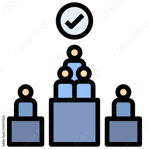 plebiscite filled outline style icon