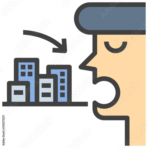 politician filled outline style icon