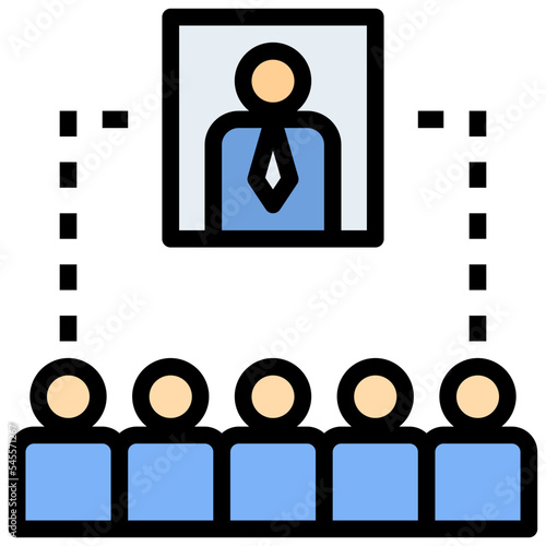 populist filled outline style icon