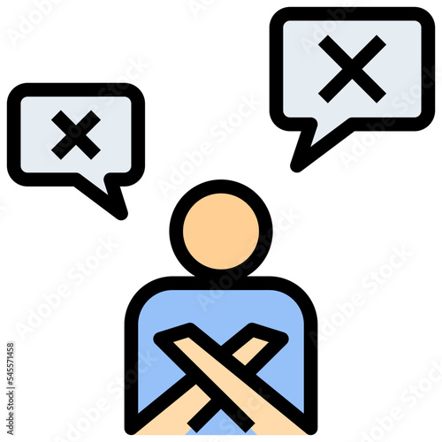 protest filled outline style icon