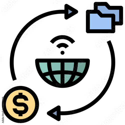 purchasing filled outline style icon