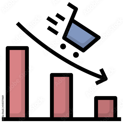 purchasing filled outline style icon