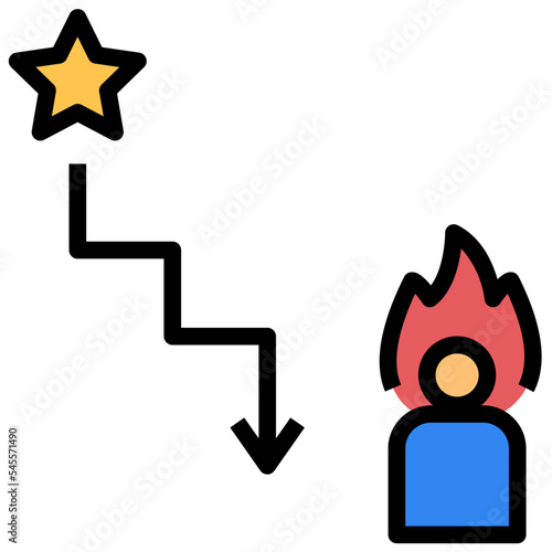ranking filled outline style icon