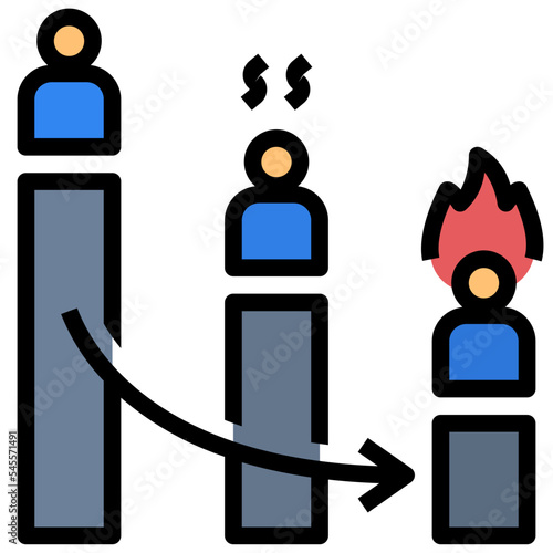 ranking filled outline style icon