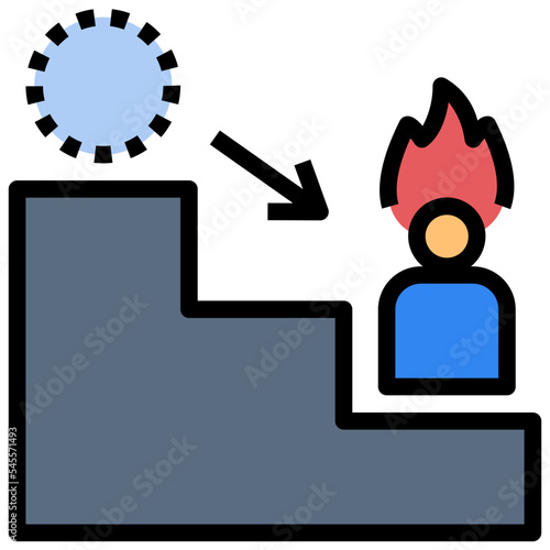 ranking filled outline style icon