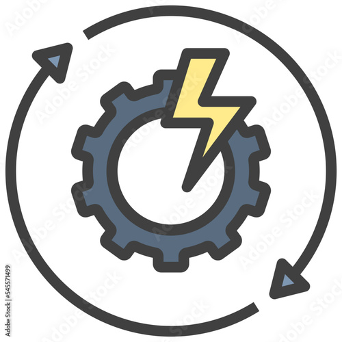 rapid filled outline style icon