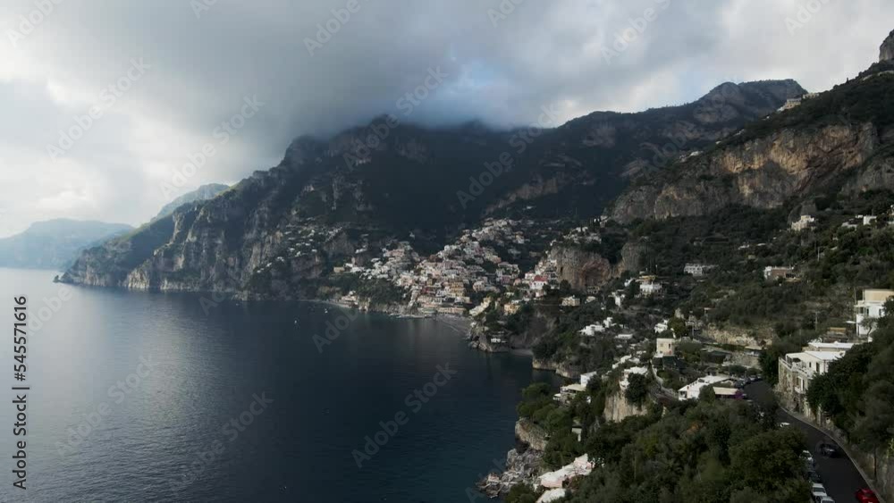 Aerial view of Positano on the Amalfi Coast, Salerno, Campania, Italy. Aerial view of Positano on the Amalfi Coast, Salerno, Campania, Italy.