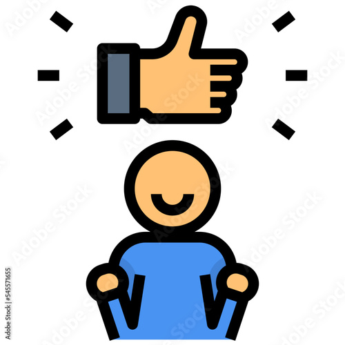 self filled outline style icon