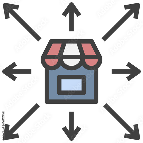 seller filled outline style icon