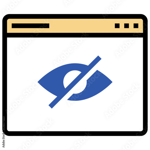 sensitive content filled outline style icon
