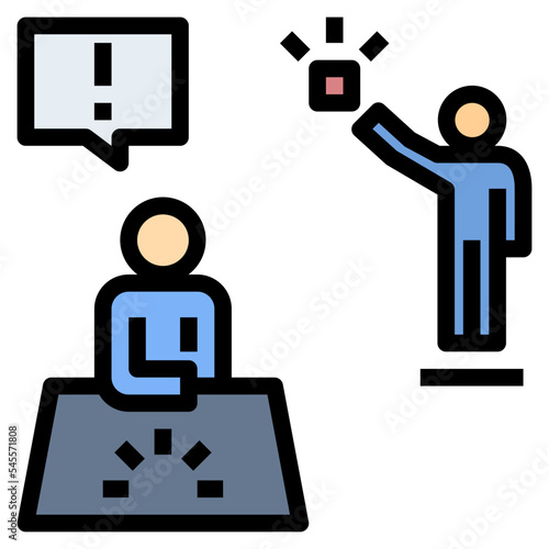 steal filled outline style icon
