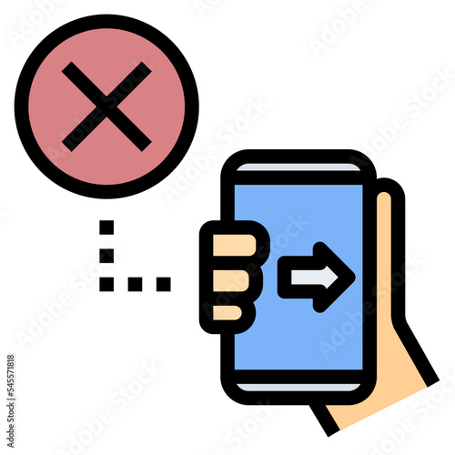 stop forwarding filled outline style icon