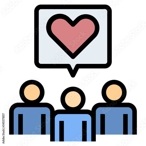 subscriber filled outline style icon