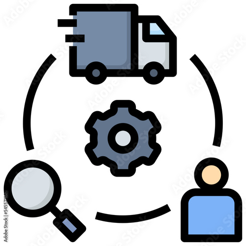 supply filled outline style icon