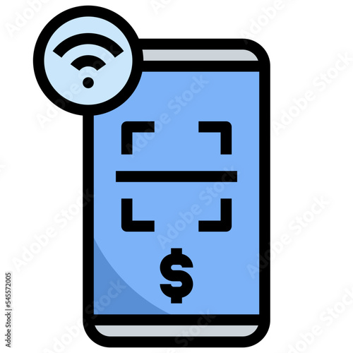 touchless filled outline style icon