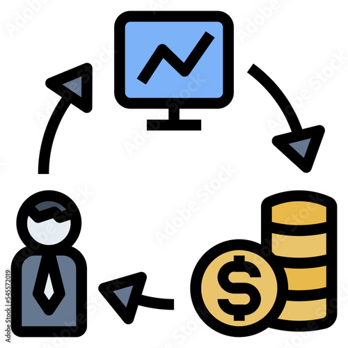 trader filled outline style icon