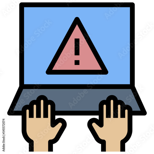 unauthorized filled outline style icon